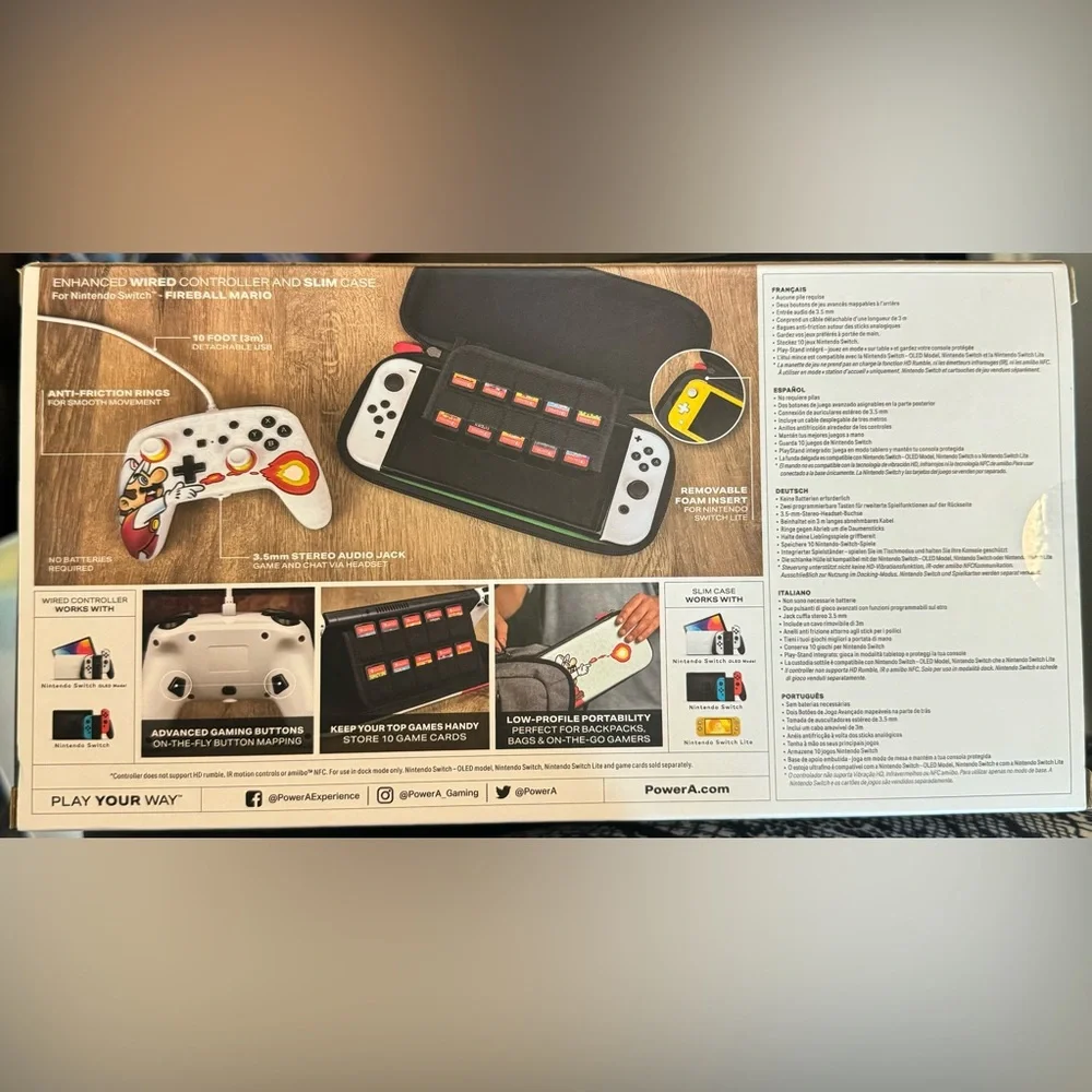 NIB super Mario controller and case bundle